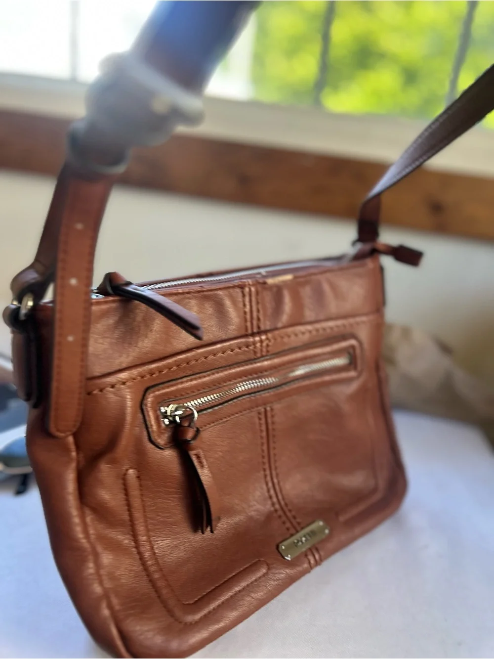 Rosetti Brown Leather Crossbody Bag